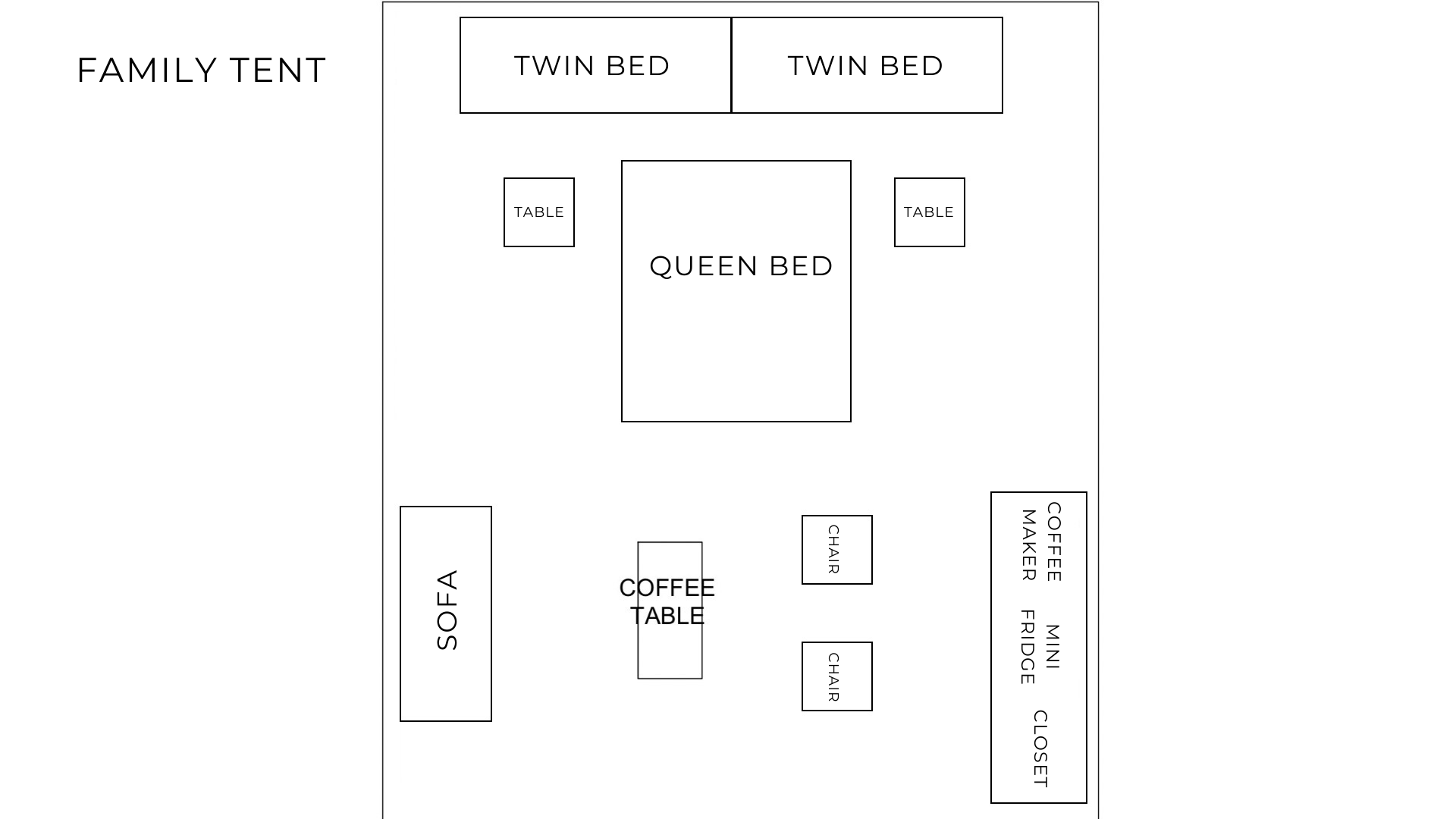 family tent layout